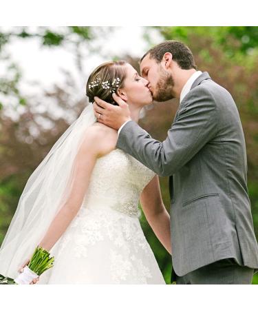 Howaf 3 Hair Combs for Wedding | Crystal & Pearl Bridal Jewelry | Elegant Headdress for Brides - Buy Online on GoSupps.com