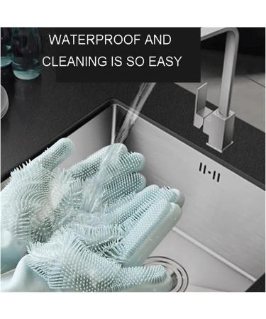 Silicone Gloves Cleaning Dishwashing Scrubber Dish Washing Sponge Rubber Silicone Gloves for Kitchen Cleaning Tools (Color : Purple Size : One Size) One Size Purple - Buy Online on GoSupps.com