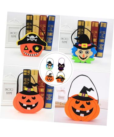CAXUSD 4pcs Halloween Candy Bag Halloween Treat Buckets Halloween Treats Bags Cartoon Pirate Bag Felt Cloth - Buy Online on GoSupps.com