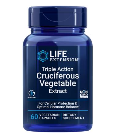 Life Extension Triple Action Cruciferous Vegetable Extract 60 Vegetarian Capsules