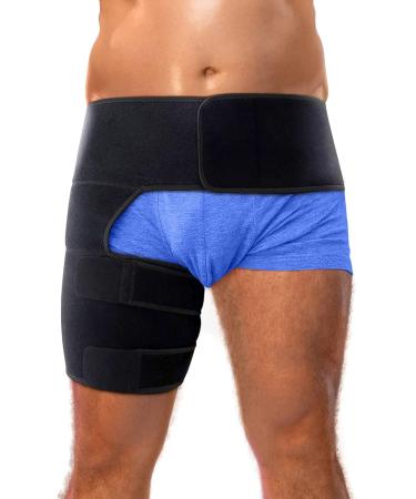 Hip Brace Thigh Compression Sleeve Plus Size - Groin & Hamstring Support for Hip Pain Relief - Large RIGHT - Buy Online on GoSupps.com
