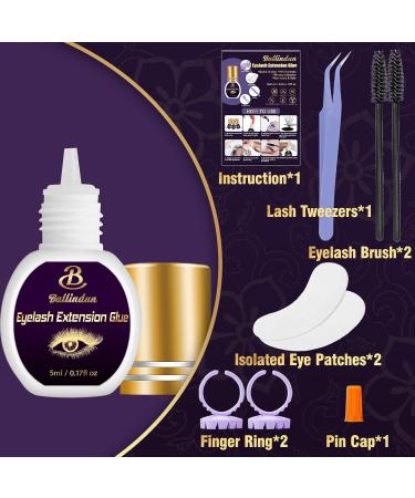 Buy Fast-Drying Black Lash Glue | Waterproof Eyelash Extension Adhesive for Sensitive Eyes - 5ML Professional Use - Buy Online on GoSupps.com