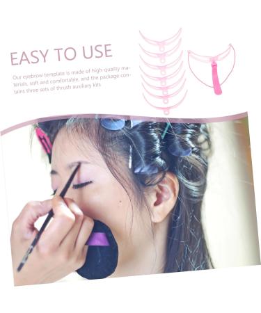 Mikinona Eyebrow Tools 3 Sets Eyebrow Aid Eyebrows Stencils Plastic Eyebrow Template Card Eyebrow Trimming Travel - Buy Online on GoSupps.com