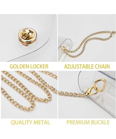 Vorspack Clear Crossbody Bag with Gold Chain Strap - Perfect Gift for Women for Sports, Concerts, Prom and Parties - Buy Online on GoSupps.com