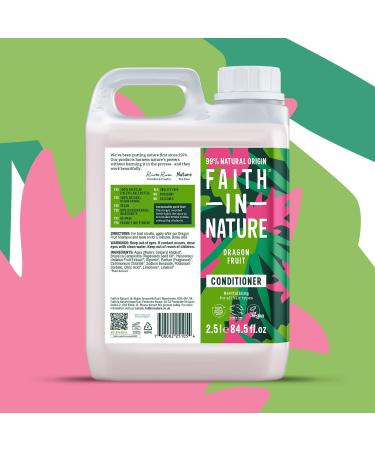 Faith In Nature Dragon Fruit Conditioner 2.5L - Vegan, Cruelty-Free, No SLS/Parabens - Revitalising Formula for All Hair Types - Buy Online on GoSupps.com