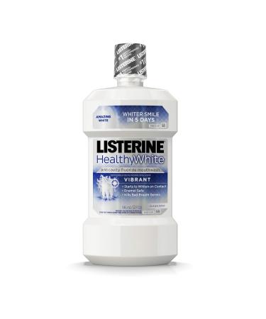Listerine Healthy Vibrant Multi-Action Fluoride Mouth Rinse  Foaming Anticavity Mouthwash For Whitening Teeth and Fighting Bad Breath  Clean Mint  32 Fl Oz