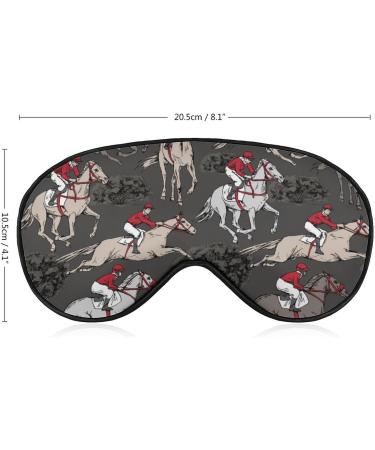 Riders Riding Running Horses Sleep Mask - Adjustable Strap, Light Blocking Eye Cover for Sleeping, Travel, and Nap - Men and Women - Buy Online on GoSupps.com