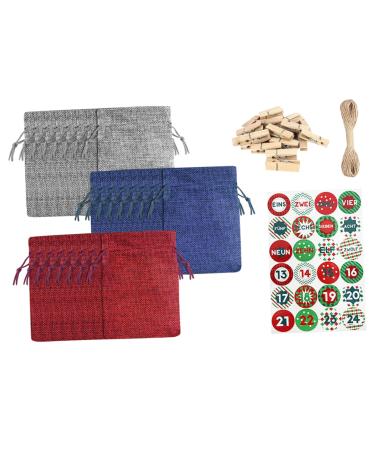 PRETYZOOM 1 Set Christmas Bag Candy Bags Calendar Christmas Bags Party Bag Party Supplies Storage Sticker
