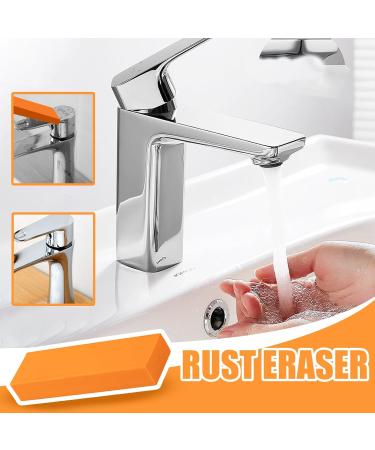 Rust Remover for Metal | Rubber Stainless Steel Scratch Eraser - Stainless Steel Knives Rust Decontamination Artifact Dirt and Stains Remover Kitchen Tool Orange Color - Buy Online on GoSupps.com