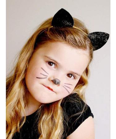 ZOONAI Girls Glitter Cat Ears Headband Cute Hair Band Halloween Christmas Cosplay Party Costume (Blue) - Buy Online on GoSupps.com