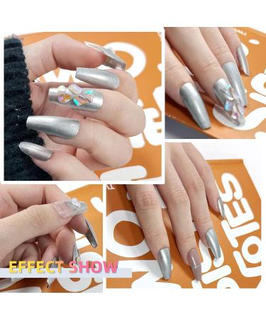 Buy 8ml Metallic Gel Nail Polish - Silver 3D Mirror Effect | Glossy Soak Off UV/LED for Stunning DIY Nail Art - Buy Online on GoSupps.com