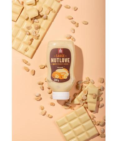 All-Nutrition Nutlove White Peanut Choco Sauce - Sugar-Free Dessert Syrup Fat-Free & Low-Calorie - 280g - Buy Online on GoSupps.com
