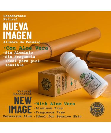 Vital Green Roll On Deodorant | Potassium Alum & Aloe Vera | Sensitive Skin | 3.04 Fl Oz (3 Units) | Odor-Eliminating Non-Staining International Shipping - Buy Online on GoSupps.com
