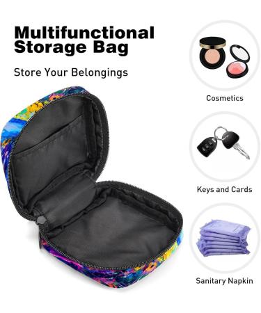 Women's Bonds Storage Bags - Portable Halter Oil Painting Peacock Period Kit | Colorful Feminine Product Bag - Buy Online on GoSupps.com