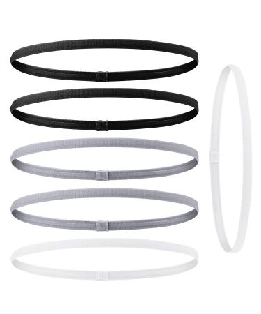 6 pieces of hair band men elastic headbands slide -resistant hair band men's forehead welding tape hair bands sports head bands anti -slip for jogging football football jogging.