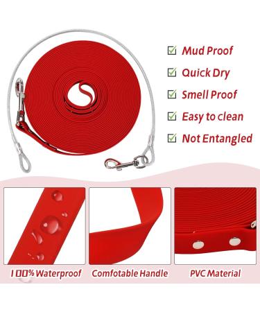 Waterproof Drag Line for Dogs | Chew-Proof Tie-Out Line 3-30m | Durable Training Leash for All Dog Sizes | 5m Red - Buy Online on GoSupps.com
