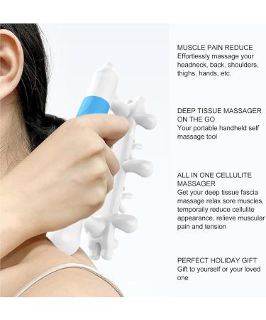 Shop Manual Fascia Massager - Reduce Fatigue & Relieve Muscle Tension for Neck & Back (Blue) | International Shipping - Buy Online on GoSupps.com
