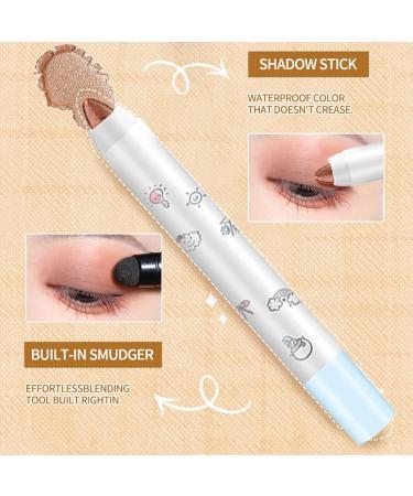Eye Shadow Sticks Shimmer Long-Lasting Cream Highlighter Stick | Eye Brightening Shadow For Wedding Dating Business Trip Camping Daily Life 5 - Buy Online on GoSupps.com