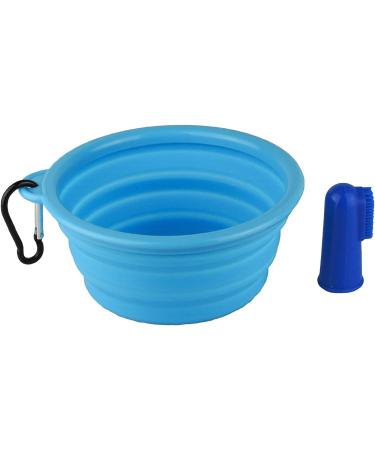 Emma's Choice Collapsible Pet Bowl Set with Tooth Brush and Carabiner - Food Grade & Convenient - Buy Online on GoSupps.com