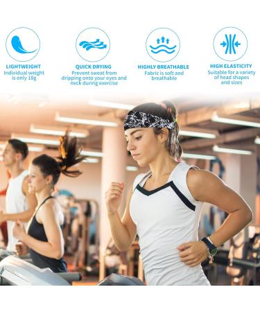 Buy Wufanc Sport Hair Band Set - 6 Moisture-Absorbing Breathable Headbands for Men & Women - Perfect for Yoga Running Football Basketball - Buy Online on GoSupps.com