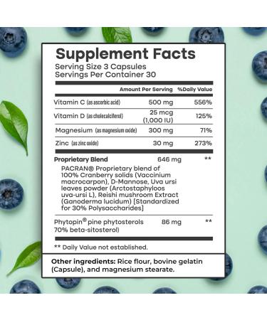 Expert Remedies Fewer Trips Formula Bladder Support Supplement for Women and Men. Cranberry Extract and D-mannose Pills Reduce Frequency Support Urinary Tract Health - 90 Capsules - Buy Online on GoSupps.com