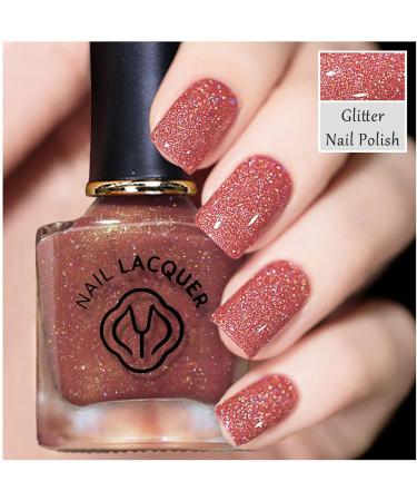 Glitter Nail Polish Set - Glitter Nail Varnish Set - 4PC Red Pink Orange Glitter Sparkle Quick Dry Oil-Based Formula Nail Polish - No Need Cure Nail Paint for DIY Nail Art - Buy Online on GoSupps.com