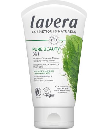 lavera Pure Beauty 3en1 Nettoyant Gommage Masque - limine en douceur les cellules mortes - R duit les points noirs chez 93% des participant(e) s - vegan - 125 ml Successeur