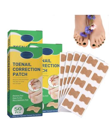 150Pcs Fitmedify Nail Patches Toenail Corrector Patch  Ingrown Toenail Correction Stickers Painless Pedicure Toenail Corrector Patch Professional Toenail Treatment Tool Foot Care