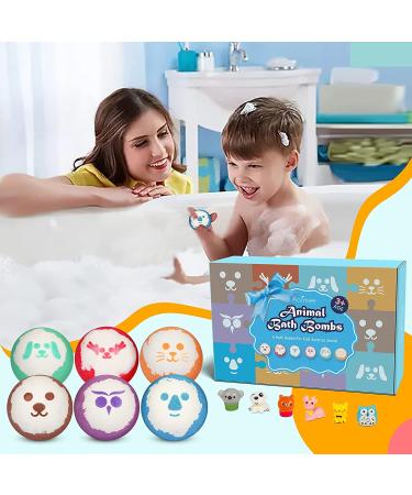 Aofmee Kids Bath Bombs with Surprise Inside - Handmade Gift Set for Kids and Women - Pack of 6 - Buy Online on GoSupps.com