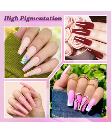 Lavender Violets 36 Color Quick Drying Dip Powder Nail Set - Glitter, Nude, Red, Pink, Yellow, Green - Fast Dry Dip Powder Nail Kit for Home Salon Manicure - Buy Online on GoSupps.com