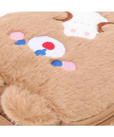 Period Bag - Menstrual Cup Holder & Nursing Pad Storage Pouch - Cute Cartoon Design - Travel Friendly - Brown - Buy Online on GoSupps.com