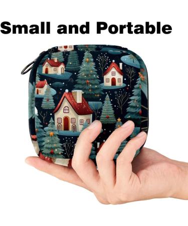 Muoooum Merry Christmas Sanitary Napkin Storage Bag | Menstrual Pad & Cup Pocket for Teens & Women Color 5 - Convenient & Portable - Buy Online on GoSupps.com