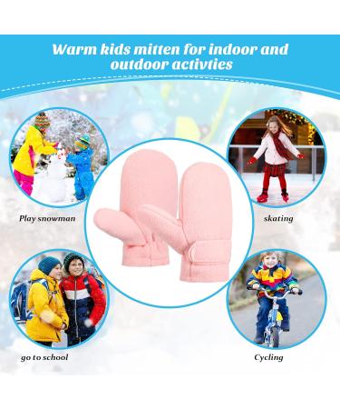 Kids Teen Winter Mittens, Soft Lined Warm Snow Ski Gloves - Pink - Buy Online on GoSupps.com