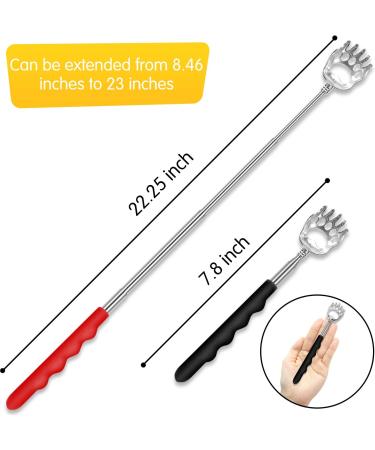 VIMVIP Bear Claw Telescoping Back Scratcher Set - Extendable Metal Scratcher with Soft Handle (4 Pack) - Buy Online on GoSupps.com