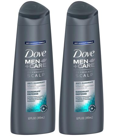 Dove Men+Care Dermacare Scalp 2-in-1 Shampoo + Conditioner Dandruff Defense 12 Ounce (Pack of 2) - Buy Online on GoSupps.com