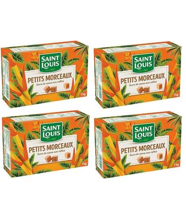SAINT LOUIS - Petits Morceaux De Sucre Canne Non Raffin 1Kg - Lot De 4 - Vendu Par Lot - Offre Sp ciale