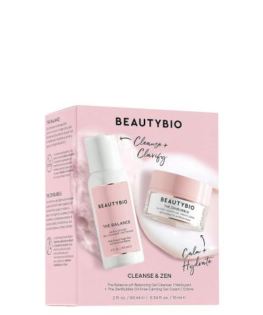 BeautyBio Cleanse & Zen Mini Set | pH Balancing Gel Cleanser & Calming Gel Cream | International Shipping - Buy Online on GoSupps.com