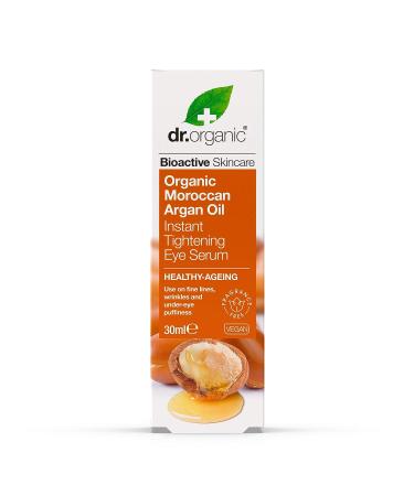 Dr Organic Moroccan Argan Oil Eye Serum 30ml - Hydrating Anti-Aging Treatment - Buy Online on GoSupps.com