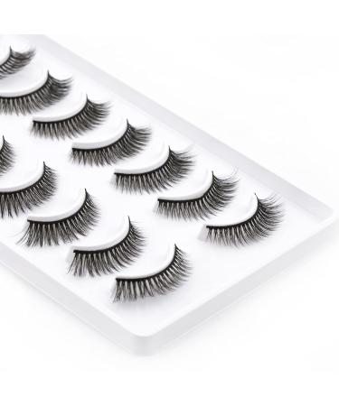 Emeda 3D Cat Wing False Eyelashes - Soft & Fluffy 10 Pairs of Natural Black Stripes Lashes (SK 17) | International Shipping Available - Buy Online on GoSupps.com