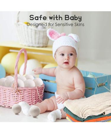 Organic Wool Dryer Balls 4 Pack XL - 100% New Zealand Wool - Natural Fabric Softener - Chemical Free - Reusable - 1000 Loads - Shortens Drying Time & Reduces Wrinkles - Baby Safe & Hypoallergenic - White - Buy Online on GoSupps.com