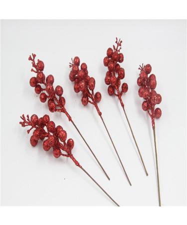 Sanrlo 12-Piece Artificial Glitter Berry Stems for Christmas Trees Wreaths & Crafts - International Shipping Available - Buy Online on GoSupps.com