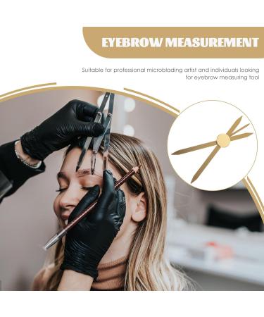 FOMIYES Eyebrow Stencil Ruler Stainless Steel Eyebrow Ruler 3 Point Positioning Makeup Caliper Ruler for Microblading - Buy Online on GoSupps.com
