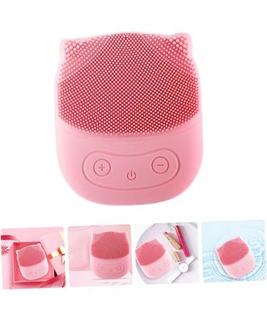 Didiseaon Face Brush Electric Washing Machine Silicone Exfoliating Pad Face Cleaning Pad Pore Cleaning Device Silicone Facial Brush Electric Massagers Silica Gel Detergent Pink Frosted - Buy Online on GoSupps.com