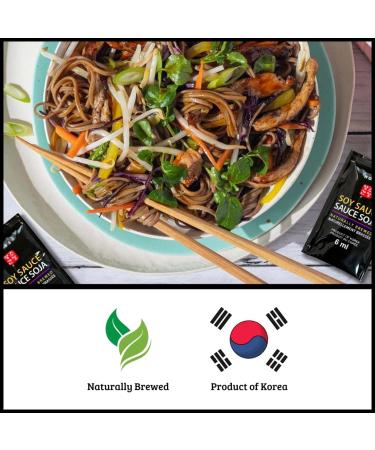 HO-YA Premium Korean Soy Sauce Packets 100pcs x 6mL Naturally Brewed for Authentic Flavors (100) - Buy Online on GoSupps.com
