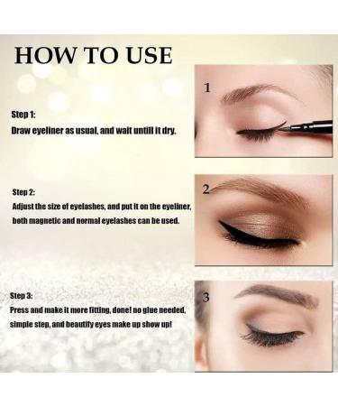 2023 Self-Adhesive Eyeliner Glue Pencil with 5 Pairs False Eyelashes - Long-Lasting Liquid Eye Liner Pen - Non Magnetic (2PCS) - Buy Online on GoSupps.com