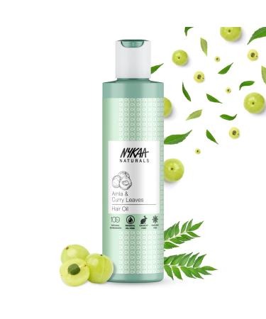 Nykaa Naturals Amla & Curry Leaves Hair Oil - Fights Hair Loss & Thinning  Invigorate Hair Follicles  Strengthen Roots - 100% Natural Actives  Sulphate Free  for All Hair Types  Men & Women - 200ml