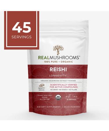 Real Mushrooms RealRest (60ct) Capsules and Reishi Mushroom Powder (45 Servings) Bundle - Mushroom Supplement for Longevity Daily Immune Support Improved Sleep and Relaxation - Vegan Non-GMO - Buy Online on GoSupps.com