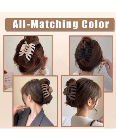 4 Large Octopus Hair Clips - Non-Slip Claw Clips for Women | Stylish Hair Accessories in Neutral Colors - Buy Online on GoSupps.com