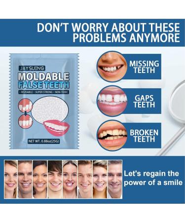 Shangjia Fake Teeth for Missing Teeth | Provisional Dentures & Vampire Prostheses - Instant Solution for Temporary Tooth Replacement - Buy Online on GoSupps.com