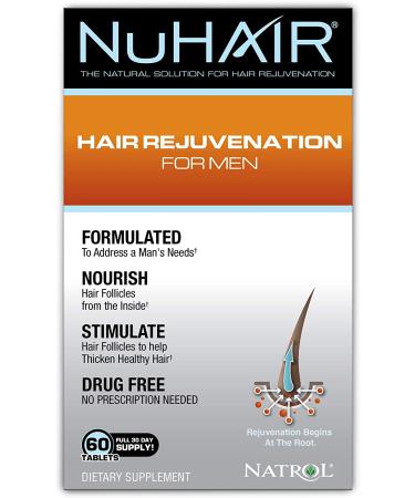 NuHair Hair Rejuvenation for Men - 60 Tablets | Promote Hair Growth & Thickness - Buy Online on GoSupps.com
